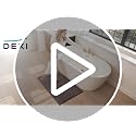 DEXI Bathroom Runner Rug 60x24 Inch Non Slip Chenille Bath Mat Dark Taupe