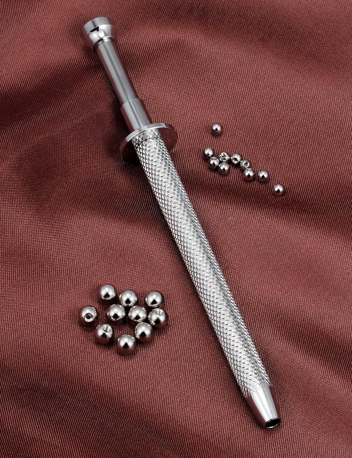 316L Surgical Steel Body Piercing Tools Kit - 9 Styles for Nose, Septum, Lip, Tongue & More