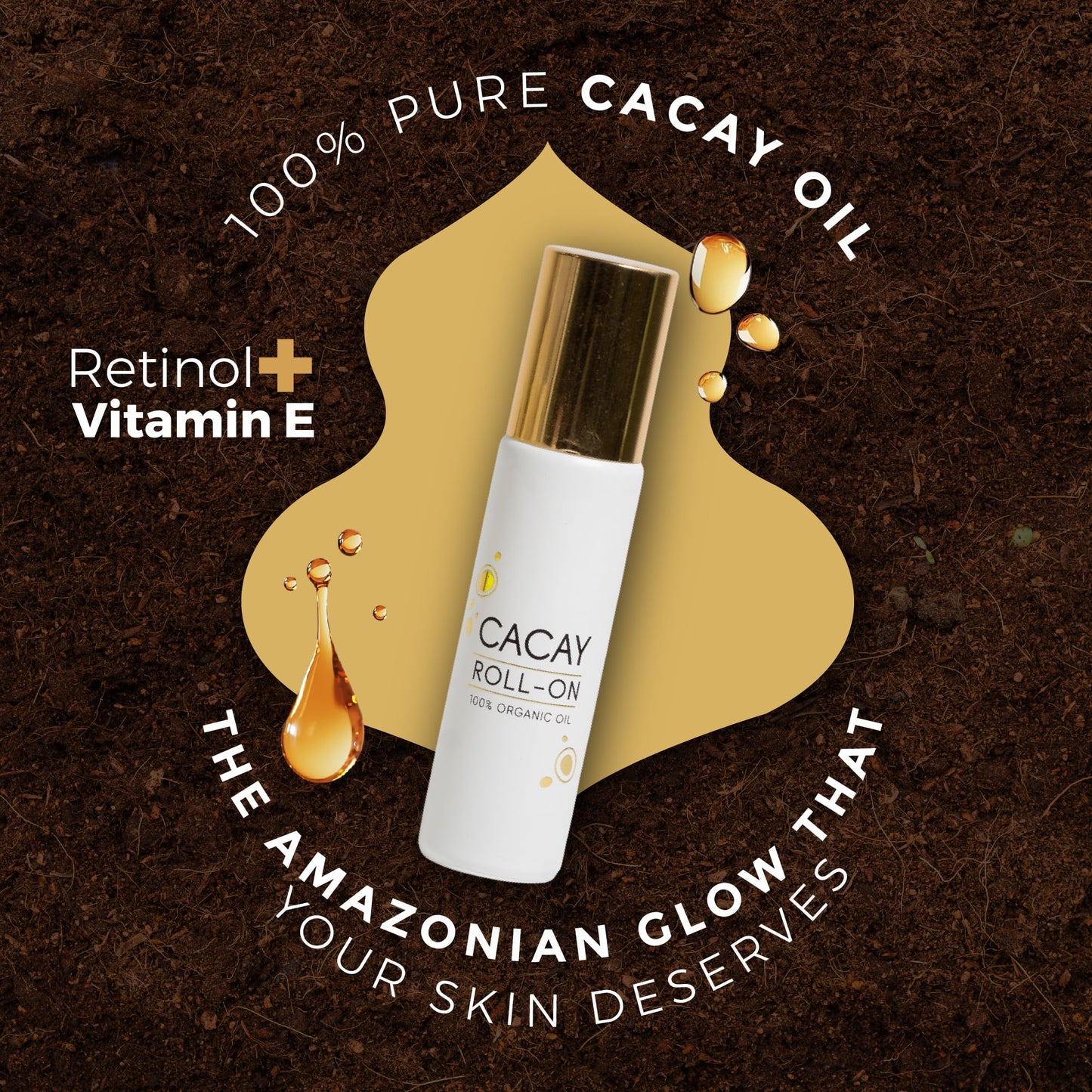 Cacay Oil Roll-On – Natural Anti-Aging Face & Body Oil for Scars with Retinol & Vitamin E, Organic Skincare, Antioxidant-Rich Treatment for Acne Scars, Wrinkles, Fine Lines, and Dry Skin (0.33 Fl Oz)