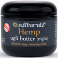 Naturulz Ugli Butter Night Hemp Cream 4 OUNCE- NIGHT TIME HEMP CREAM, SUPPORTING RESTFUL LEGS, HEALTHY SLEEP With Lavender, Chamomile, Passionflower and Oregon Grown HEMP Extract