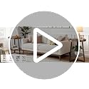Walnut 2-Piece Round End Table Set with Tray Top and Child-Safe Edges - Modern Farmhouse Style