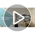 EDISHINE Gold 20'' Low Profile Ceiling Fan with Lights, Remote & App Control