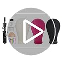 ROSY 23-Inch Wig Canvas Head Mannequin with Stand & Accessories for Wig Making