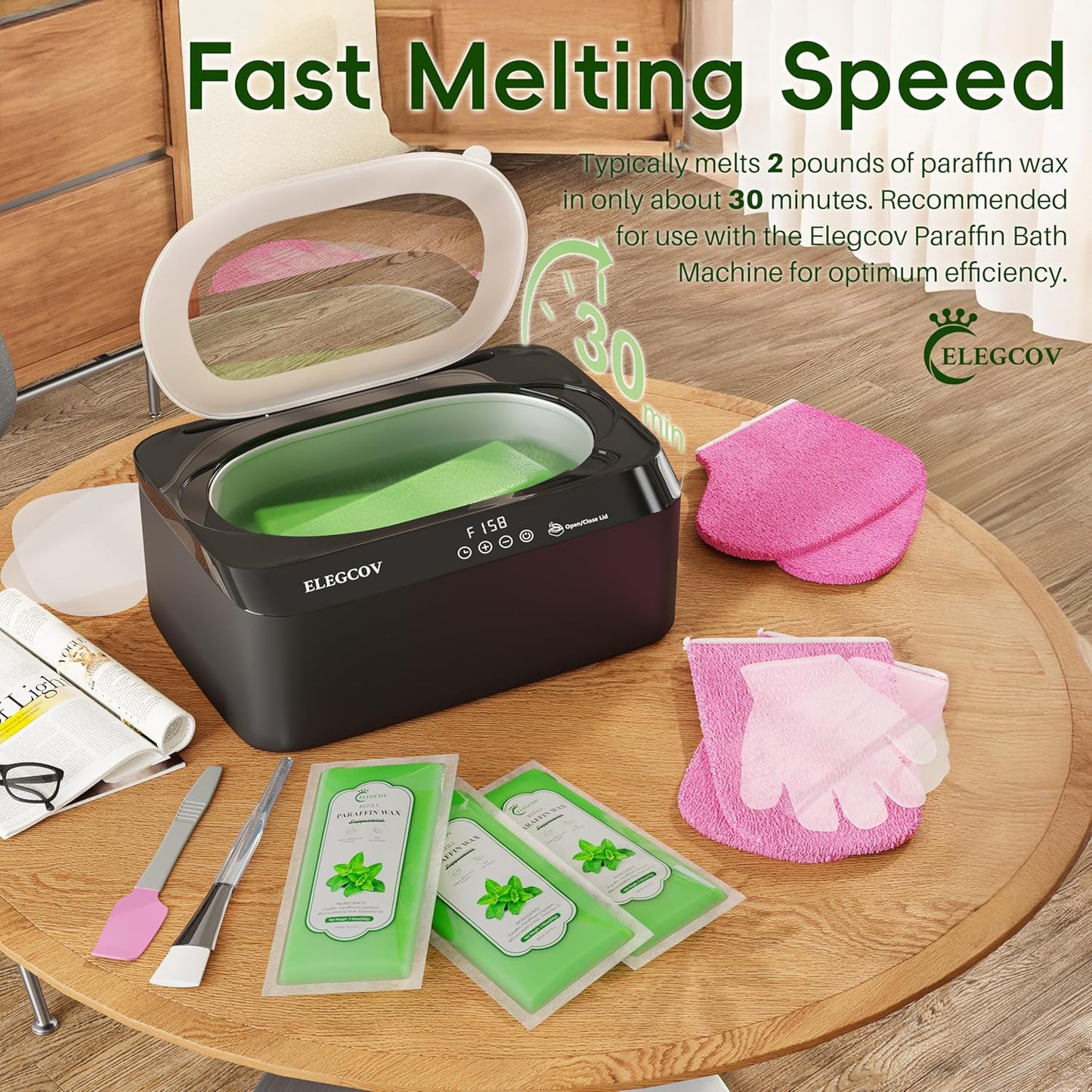 Lavender Scented Paraffin Wax Refills - 10 Pack for Hand & Feet Moisturizing Treatment