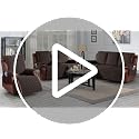 KinCam Waterproof Loveseat Recliner Cover Black 2 Seater with Console