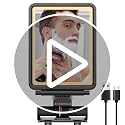 Fogless Shower Mirror with Light and Rechargeable Battery for Shaving and Grooming
