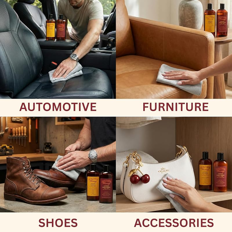 Leather Honey Leather Conditioner 32 Fl Oz - Non-Toxic, Made in USA Since 1968
