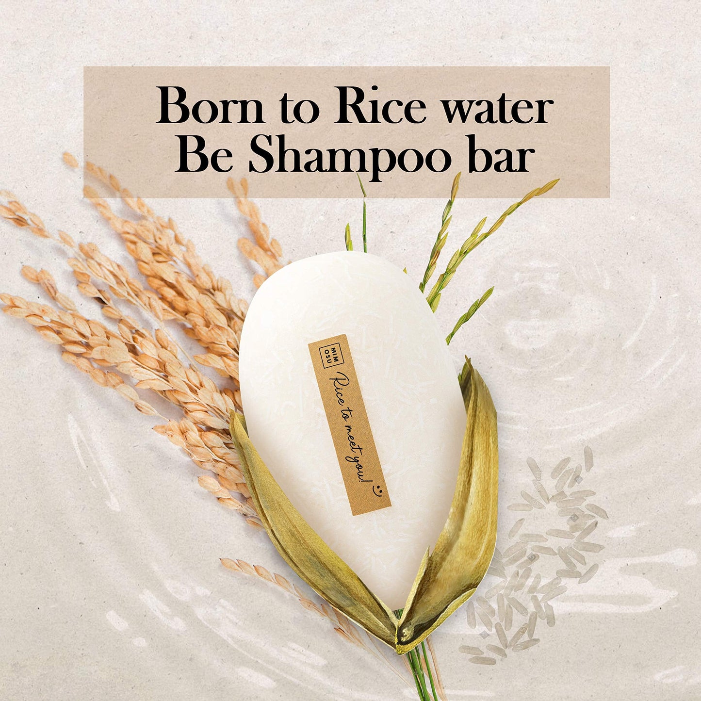 mimosu Hair Growth Shampoo Bar, Fermented Rice Water 2-in-1 Shampoo & Conditioner, 5oz, Unscented, pH Balanced, Solid Bar for Oily Hair, Korean Hair Care