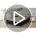 Queen Air Mattress with Headboard and Pump - Inflatable Bed with Pillows