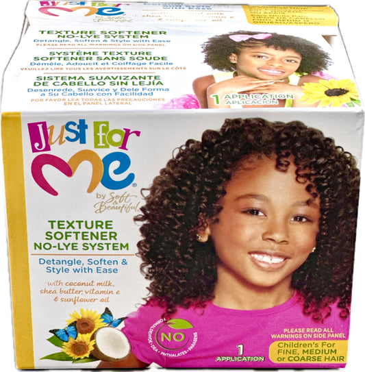 Just Me Texture Texturizer Softener System Kit | Detangle, Soften, Style