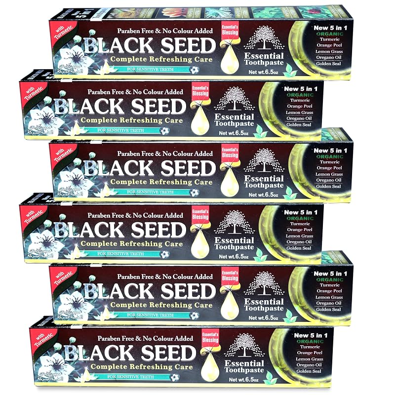 Black Seed Toothpaste - Fluoride Free, 6.53oz Pack (6)