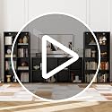 IRONCK 8-Cube Storage Organizer Reversible Bookshelf Black - Modern Home & Office Storage