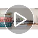 Ello Duraglass 10-Piece Meal Prep Containers Set - 3.4 Cup Glass Food Storage with Airtight Lids
