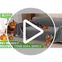 Waterproof Cat Scratch Couch Cover - Large Gray 150x91 Inches with Non-Slip Design