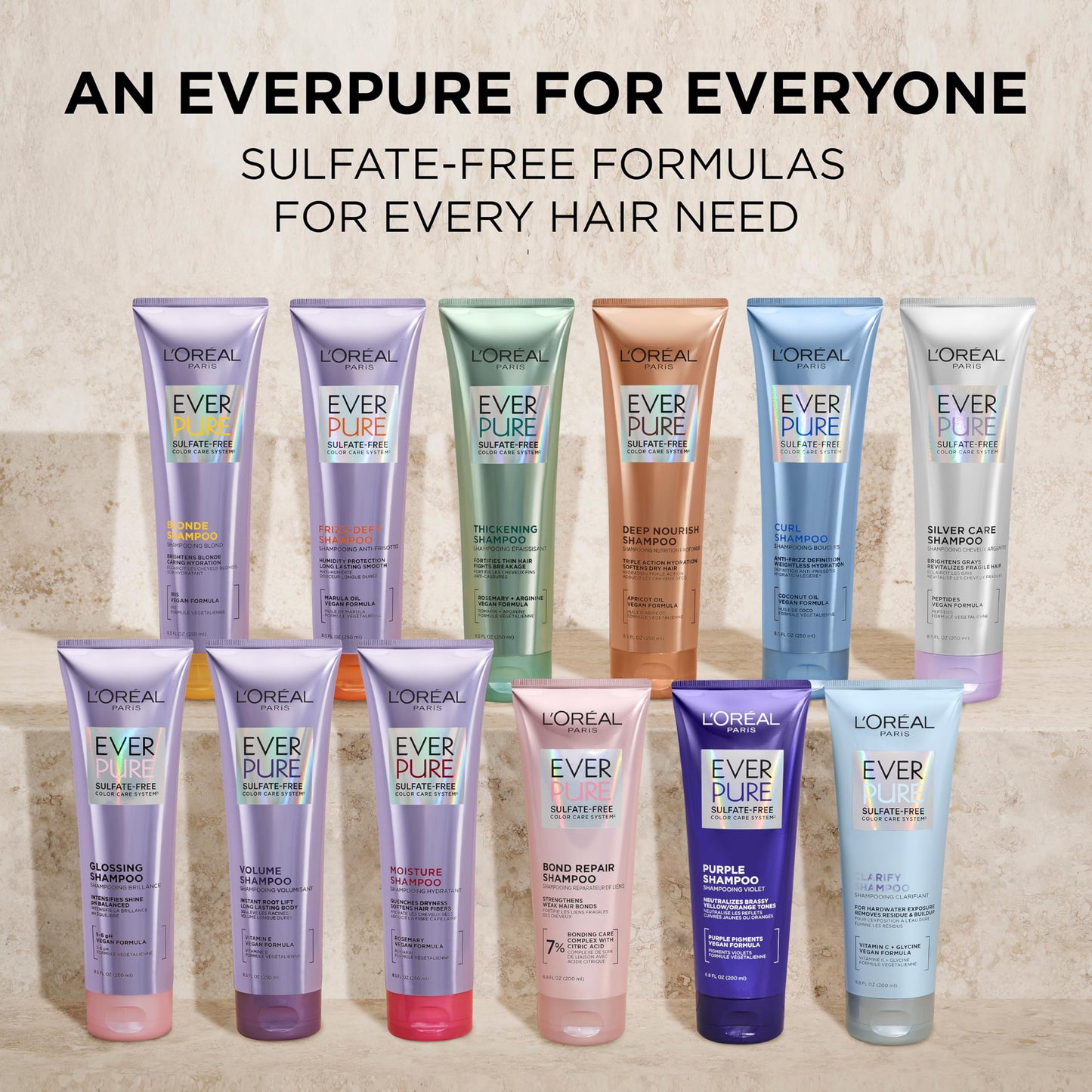 L'Oreal Paris Sulfate Free Moisture 21-in-1 Leave-In Conditioner for Dry Hair, EverPure, 6.7 fl oz