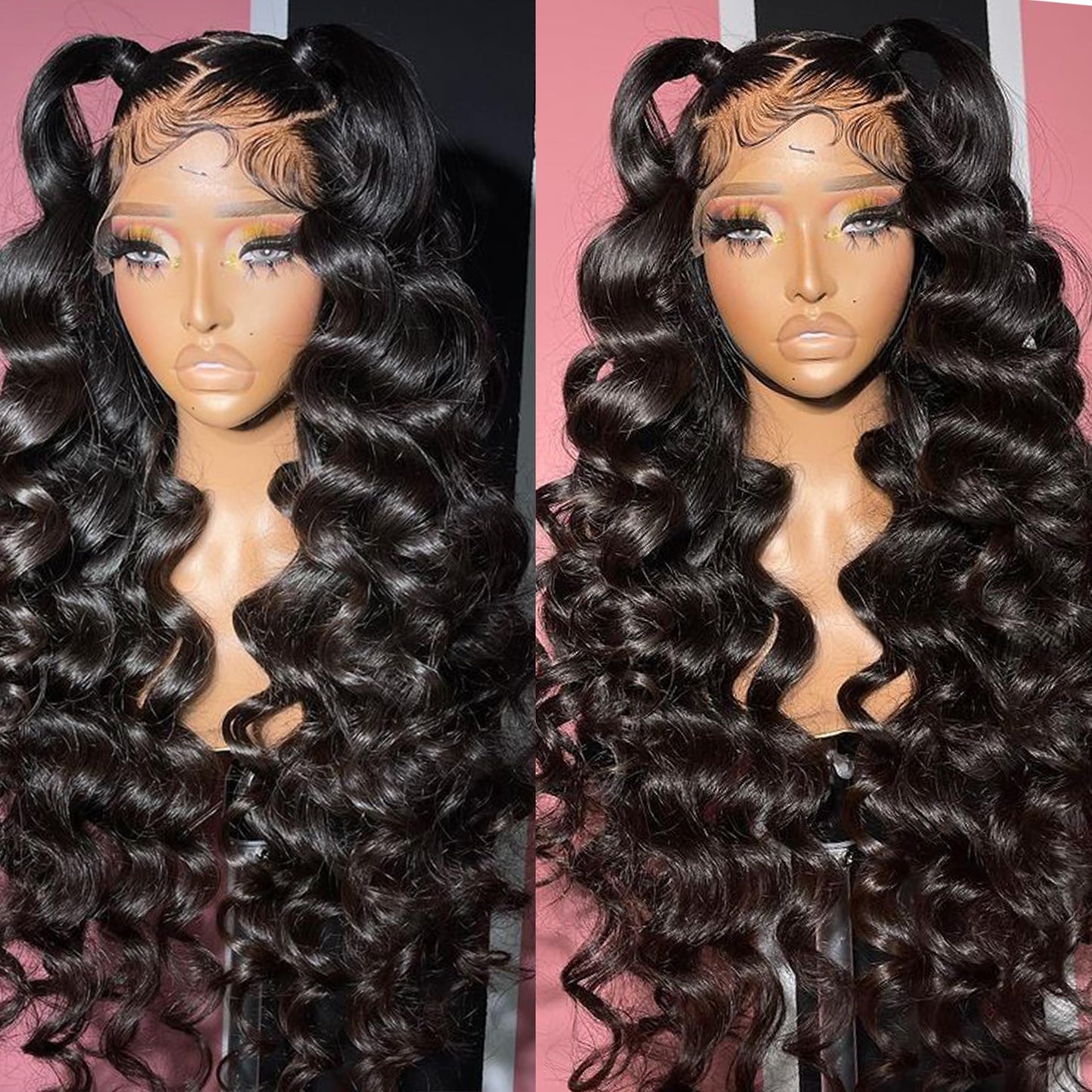 NKTU Deep Wave Lace Front Wigs Human Hair 180 Density Glueless Wigs for Women 13x4 HD Transparent Lace Front Wigs Pre Plucked with Baby Hair 22 Inch