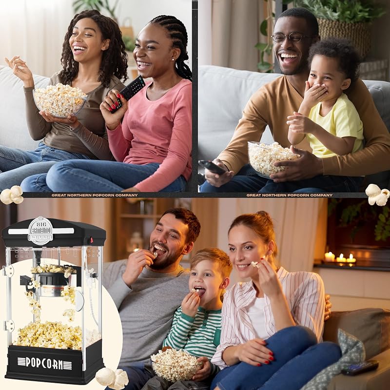 Great Northern Popcorn Big Bambino 4oz Popcorn Machine - Black (Variation: Black)