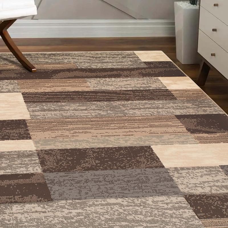 Slate 5'x8' Rockwood Geometric Indoor Area Rug - 0.31" Pile, 100% Polypropylene