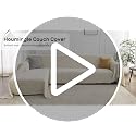 Herringbone Pattern L-Shaped Couch Cover for Sectional Sofa - Cream Khaki 71x118+91x134