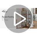 HOOBRO 4-Tier Corner Bookcase with Rustic Brown & Black Finish, L-Shaped Adjustable Shelving