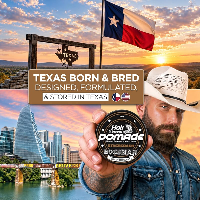 Bossman Stagecoach Pomade 2-in-1 Non-Greasy Beard & Hair Styling - F. Stagecoach