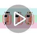 Glass Drink Dispenser with Stand and Lid - 2 Gallon Capacity - Gold - Set of 3