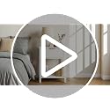 White Fluted Front Nightstand - Small 15" Wide Bedroom Side Table with Drawer & Shelf - Modern Compact Storage - Variation of THIS listing: White / Fluted / 1