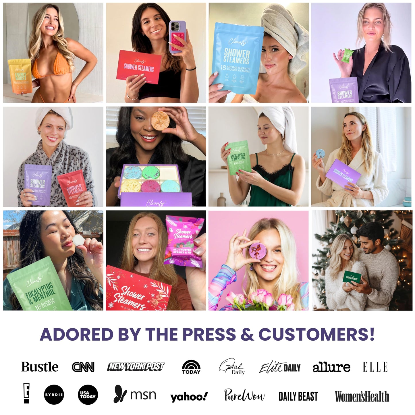 Cleverfy Lavender Shower Steamers Aromatherapy – Stocking Stuffers for Teen Girls, Women and Wife – Christmas Gifts for Teens and Women – White Elephant Gifts for Adults – 18 Tablets