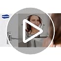 Silver Wall Mounted Magnifying Mirror with 10x Magnification & Adjustable Arm