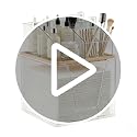 Clear 2 Pack Disposable Facial Towel Holder & Cosmetic Organizer with Bamboo Lid
