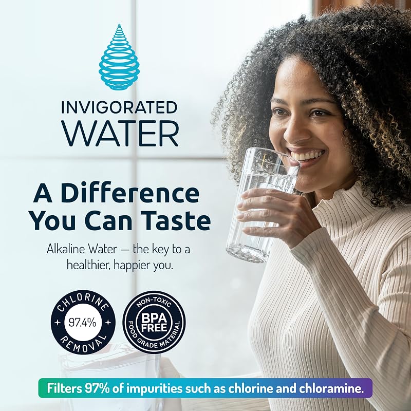 Invigorated Water pH Restore Glass Alkaline Pitcher – 15-Cup, Variation 95
