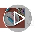 Sky Blue & Pink Travel Perfume Atomizer Set - 2pcs 5ml Refillable Cologne Bottles with Leather Case