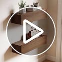 Wall Mounted Console Table 47.24 Inch Solid Wood Narrow Entryway Shelf Walnut
