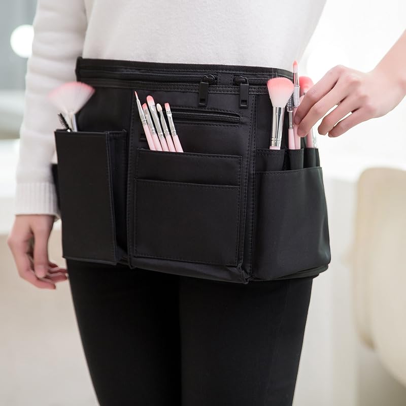 Professional Salon Apron with Multiple Pockets for Makeup Artist Canvas Waist Apron