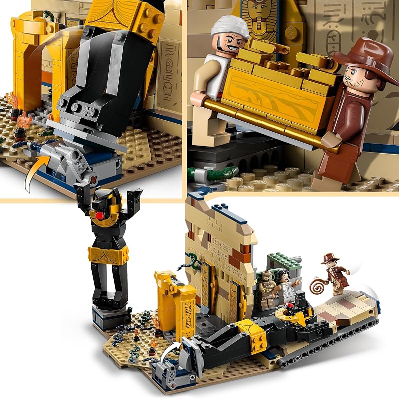 Construction Toy Set: LEGO Indiana Jones Escape from the Tomb 77013 with Temple, Mummy & 4 Minifigures - Single Variant
