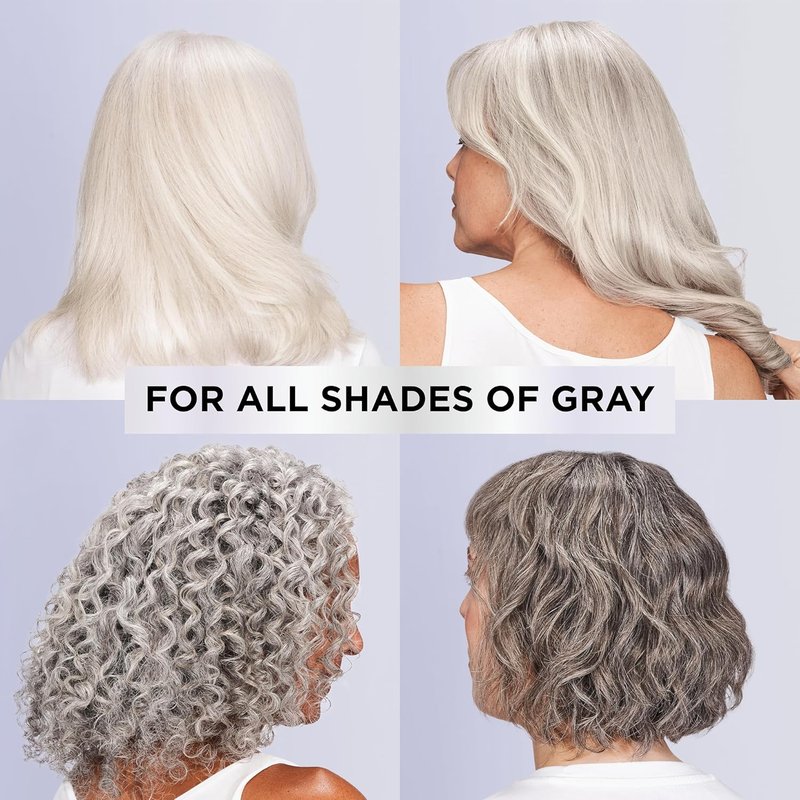 L'Oreal Paris EverPure Silver Care Sulfate Free Conditioner, Brightening and Nourishing Hair Care for Gray and Silver Hair, Vegan Formula with Peptides, 8.5 Fl Oz