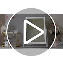 Lighted Makeup Vanity Mirror with Lights - 16x13 White with Three Color Modes and 360° Rotation