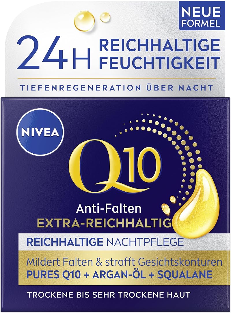 NIVEA Q10 Anti-Wrinkle Extra-Rich Night Cream for Face 50 ml