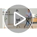 Blue 14x43-Inch 2-in-1 Ironing and Steaming Board with Adjustable Height
