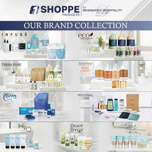 Travel Size Hotel Body Wash 20 Count 0.85 oz Bottles Guest Amenities for Hotels Vacation Rentals and Short Term Rentals Paraben Free Green Tea Scent Infused with Aloe and Olive Oil by H2O Therapy