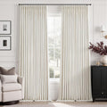 Natural Pinch Pleat Blackout Linen Curtains 50"x108" - Pack of 2