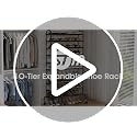 Expandable 10-Tier Shoe Rack - Tall Shoe Organizer for 44 Pairs - Black