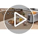 Stainless Steel Motorized Toaster 2 Slice Touch Screen, 8 Bread Types, 5 Shade Levels, 1200W