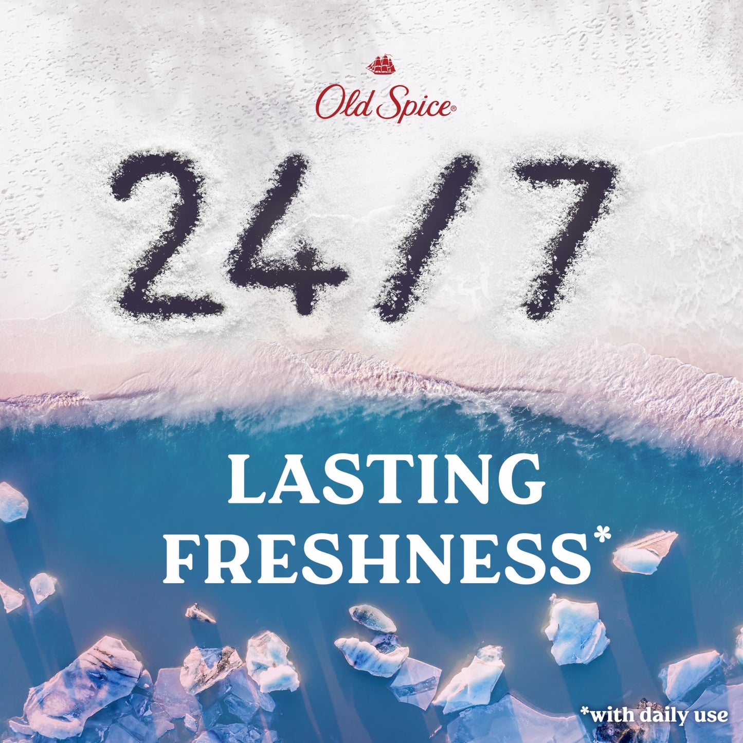 Old Spice GentleMan's Aluminum Free Dry Feel Deodorant for Men, 24/7 Lasting Freshness, Gentle on Skin with Skin Conditioners, Himalayan Sea Salt + Glacier Water Scent, 3.0 oz (Pack of 3)