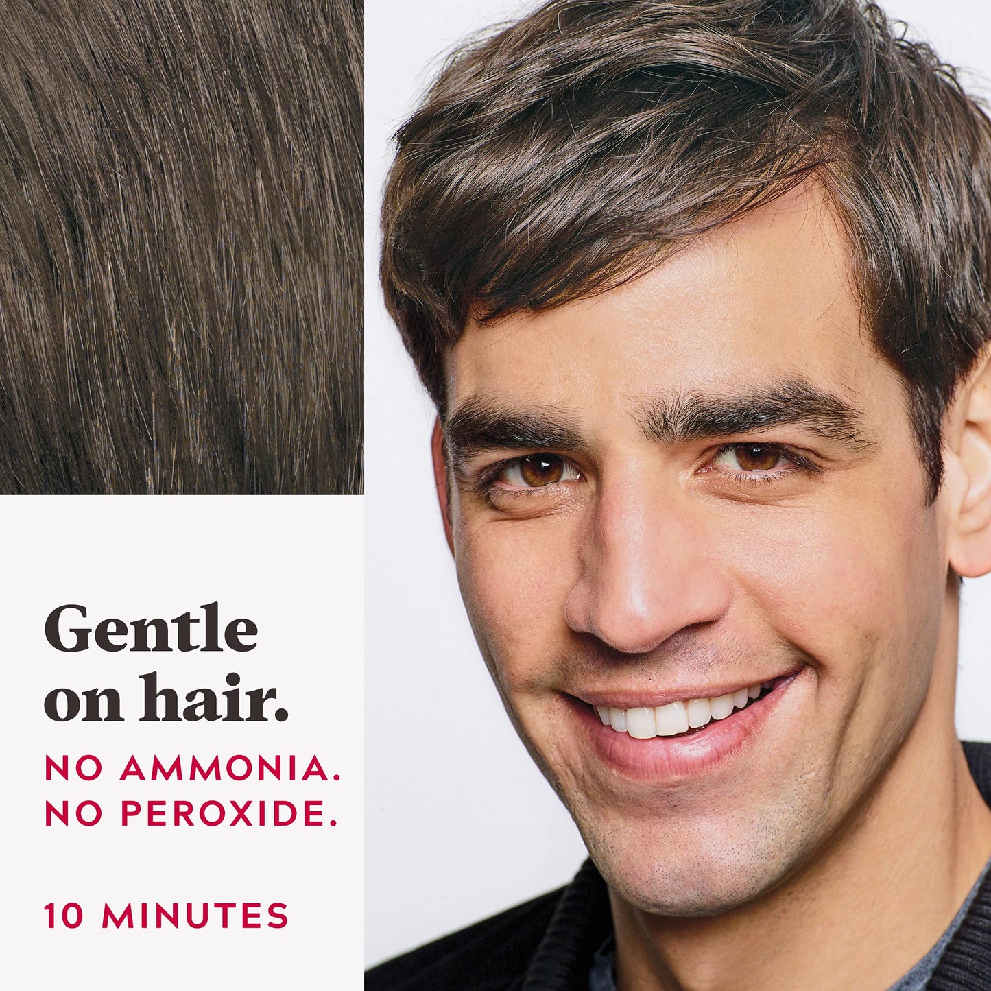 Just For Men Easy Comb-In Color Mens Hair Dye, Easy No Mix Application with Comb Applicator - Medium-Dark Brown, A-40, Pack of 1