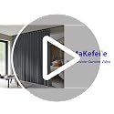 Black Room Divider Curtains with Ceiling Track Set - 180W x 96L, Blackout, Floor to Ceiling, Pack of 1, Variation of THIS Listing