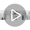 20-Inch Modern Low Profile Ceiling Fan with Lights & Remote - Black, Reversible & Dimmable