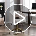 Eifizek Velvet Office Desk Chair with Wheels - Bean Paste Red, Adjustable Swivel Vanity Chair
