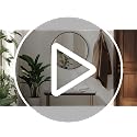 30 Inch Gold Round Mirror with Brushed Metal Frame - Wall Decor, HD Glass, Easy Install