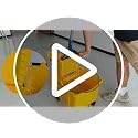 35 Quart Commercial Mop Bucket with Side Press Wringer & Wheels for Floor Cleaning